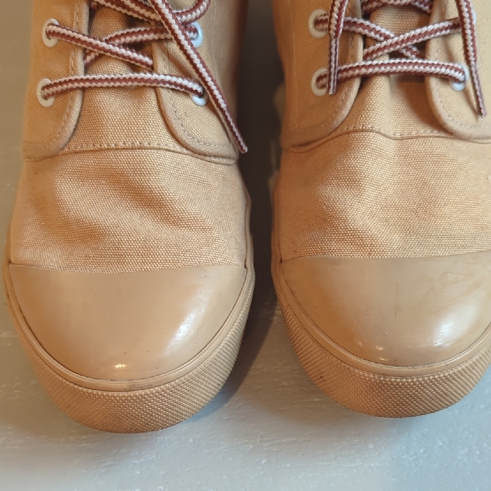 Bangs Sahara Sand High Top Sneakers Tan Unisex Mens 8 Women's 9.5 - Picture 6 of 10